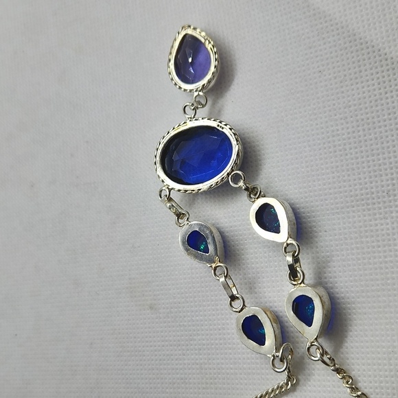 Nwot!! Amethyst blue sapphire and triplet opal 925 sterling - Picture 7 of 8